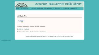 All Data Pro | Oyster-Bay East Norwich Public Library