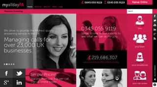 myalldayPA: PAYG Telephone Answering Service - From Just 99p Per ...