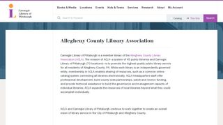 Allegheny County Library Association - Carnegie Library of Pittsburgh