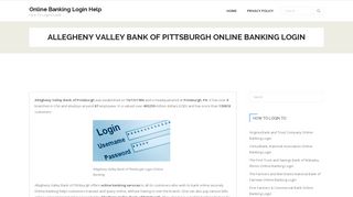 Allegheny Valley Bank of Pittsburgh Online Banking Login - Guide