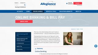 Online Banking & Bill Pay - Allegiance Credit Union