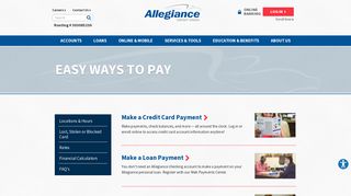 Easy Ways to Pay - Allegiance Credit Union