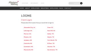 Allegiance Staffing Agency | Logins