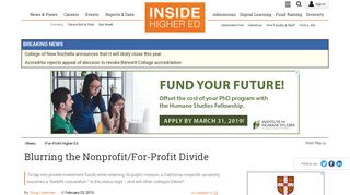 Nonprofit university becomes a 'benefit corporation,' further blurring for ...