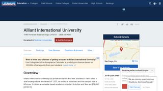 Alliant International University - Profile, Rankings and Data | US News ...