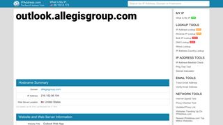 Outlook Web App - outlook.allegisgroup.com | IPAddress.com