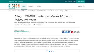 Allegro CTMS Experiences Marked Growth; Poised for More