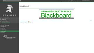 Blackboard - Spokane Public Schools