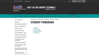 Student Programs - East Allen County Schools