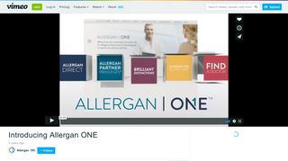 Introducing Allergan ONE on Vimeo
