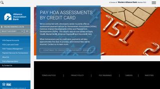 Pay HOA Assessments by Credit Card | Alliance Association Bank