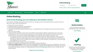 Online Banking :: Alliance Bank