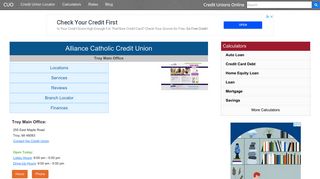 Alliance Catholic Credit Union - Troy, MI - Credit Unions Online