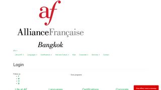 Login - Alliance Française Bangkok