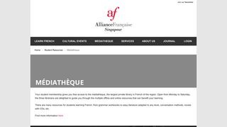 Médiathèque - Alliance Française de Singapour