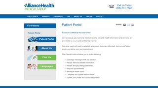 Patient Portal - AllianceHealth Medical Group