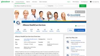 Working at Alliance HealthCare Services | Glassdoor