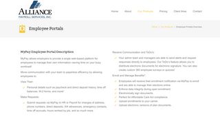 Alliance Payroll - Employee Portals - Alliance Payroll Services