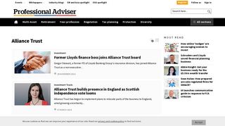 The latest alliance-trust news for financial advisers and intermediaries ...