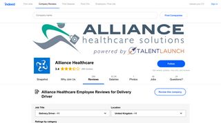 Working as a Delivery Driver at Alliance Healthcare: Employee ...