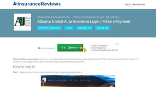 Alliance United Auto Insurance Login | Make a Payment