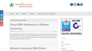 alliance university student login | - TRUMP Career Solution
