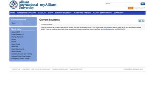 Current Students - Main - Login Instructions | myAlliant