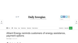 Alliant Energy reminds customers of energy assistance, payment options