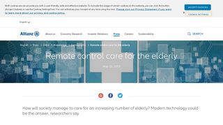 Remote control care for the elderly - Allianz