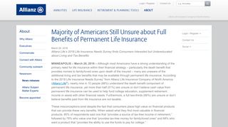 Majority of Americans Still Unsure about Full Benefits of ... - Allianz Life