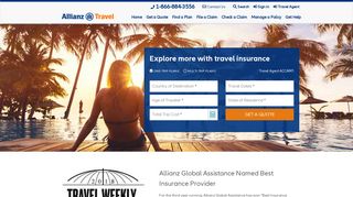 Travel Insurance - Affordable Plans Starting at $17   | Allianz Global ...