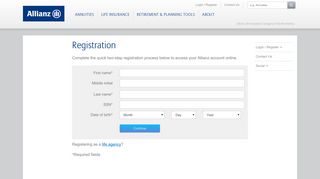 Allianz Life | Registration
