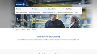 VIC Workers Compensation - Employer - Take Out A Policy - Allianz