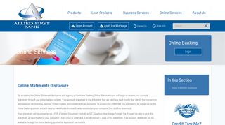 Allied First Bank - Online Services - Online Statements - Online ...