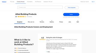 Allied Building Products Careers and Employment | Indeed.com