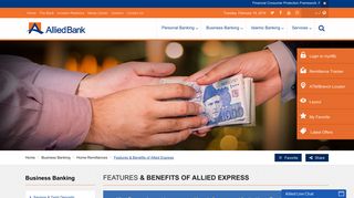Features & Benefits of Allied Express - Allied Bank Limited