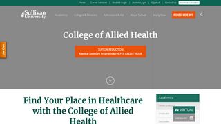 Online Healthcare Degrees and On Campus | College of Allied Health