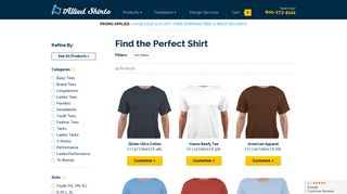 Custom T-Shirts - Design Tee Shirts | 50% OFF + FREE ... - Allied Shirts