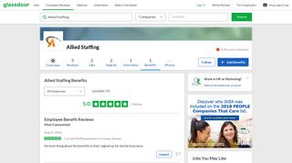 Allied Staffing Employee Benefits and Perks | Glassdoor