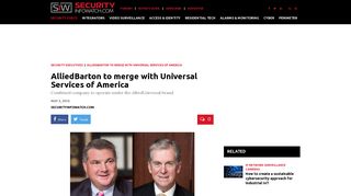 AlliedBarton to merge with Universal Services of America
