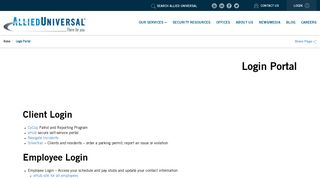 Login Portal - Allied Universal