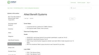 Allied Benefit Systems – Help Center