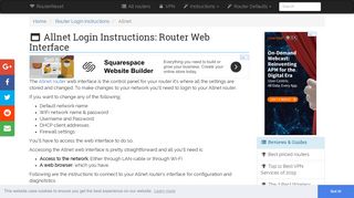 Allnet Login: How to Access the Router Settings | RouterReset