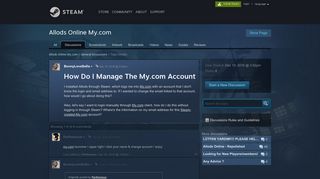 How Do I Manage The My.com Account :: Allods Online My.com ...