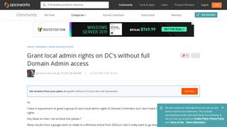 Grant local admin rights on DC's without full Domain Admin access ...