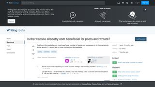 poetry - Is the website allpoetry.com benefecial for poets and writers ...