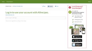 Log in to use your account with Allrecipes. – ChefTap