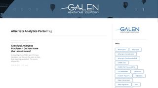 Allscripts Analytics Portal Archives - The Galen Healthcare Solutions ...