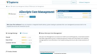 Allscripts Care Management Reviews and Pricing - 2019 - Capterra