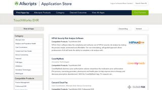 TouchWorks EHR - Allscripts Application Store